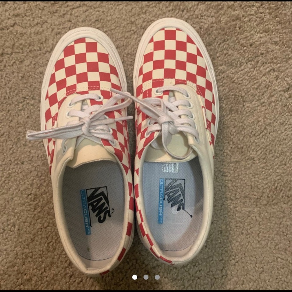 brand new red checkered vans !
